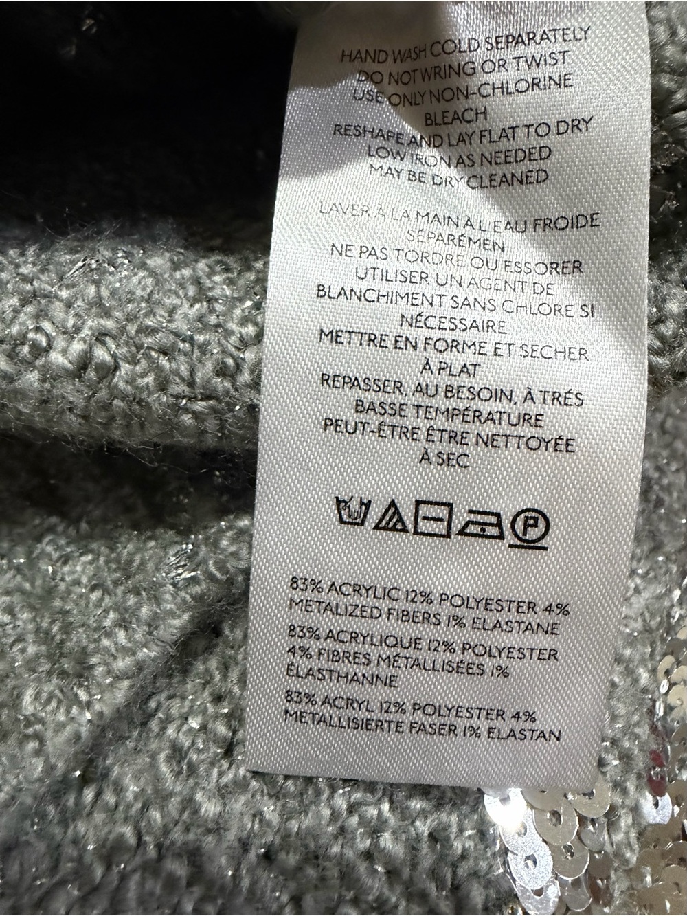 Maeve Anthropologie Sequin Bow Crew-Neck Sweater Medium - Picture 7 of 12